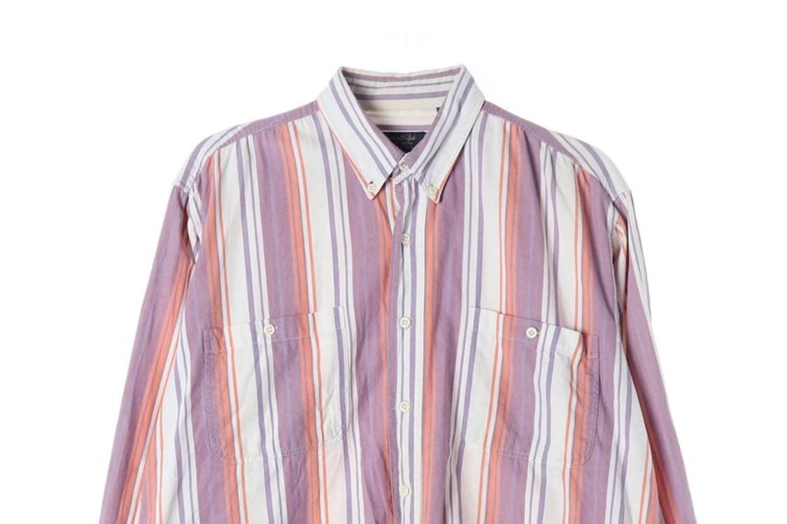 Wilker Works 멀티 스트라이프 버튼다운 빈티지 셔츠 L 상품이미지3
