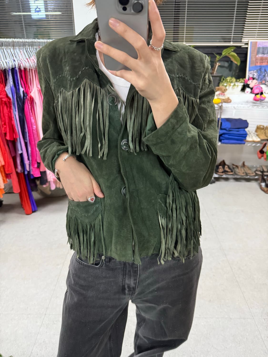 Vintage Usa fringe jacket 프린지자켓 상품이미지6