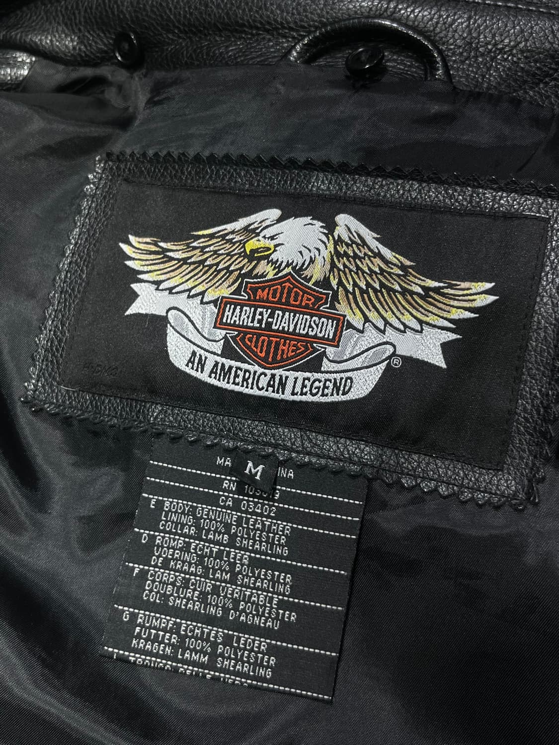 할리데이비슨 가죽 봄버 자켓 상품이미지9