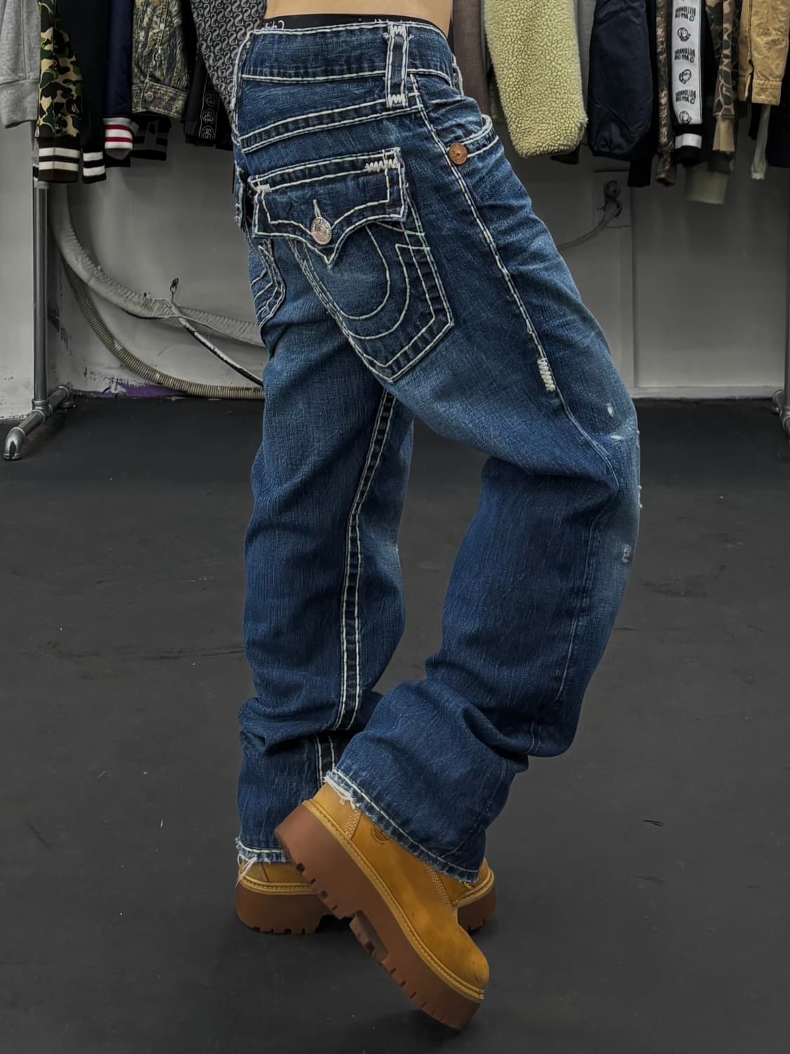 트루릴리전 스티치 데님팬츠 상품이미지2