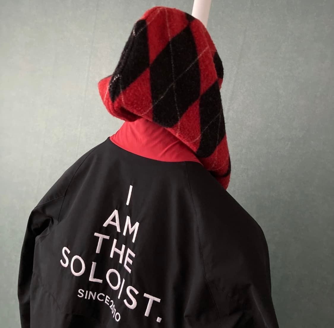 넘버나인 슬리브리스 아가일 롱 집업 상품이미지7