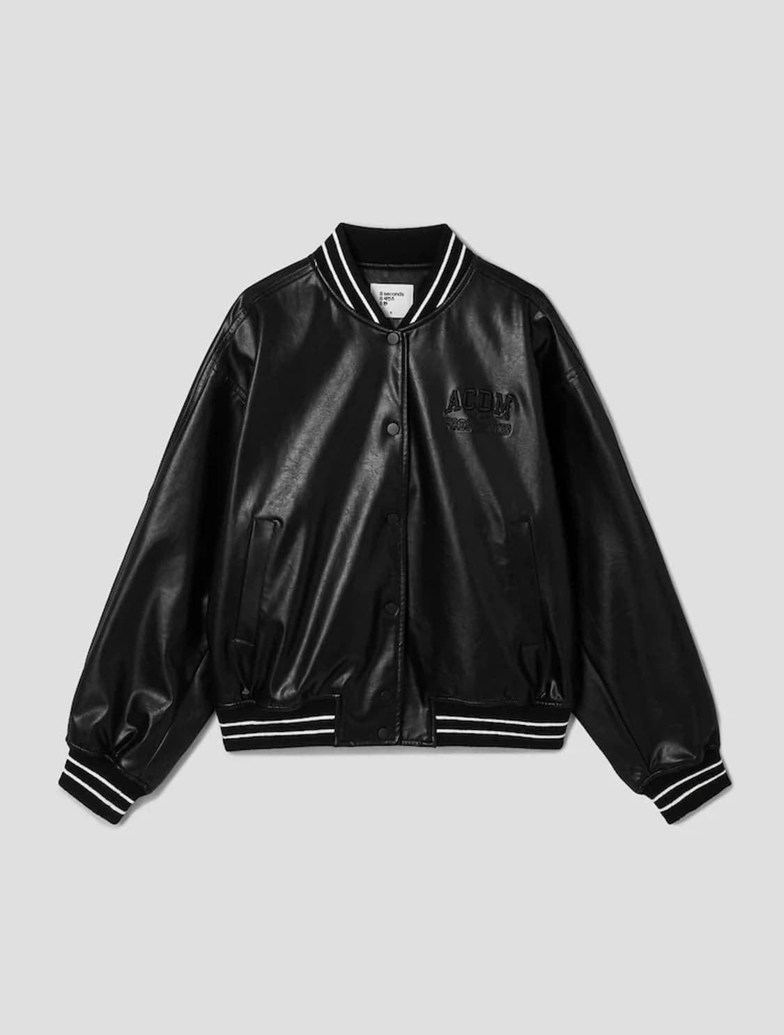 에잇세컨즈 폭스 레더 바시티 자켓 Faux Leather Varsity 상품이미지6
