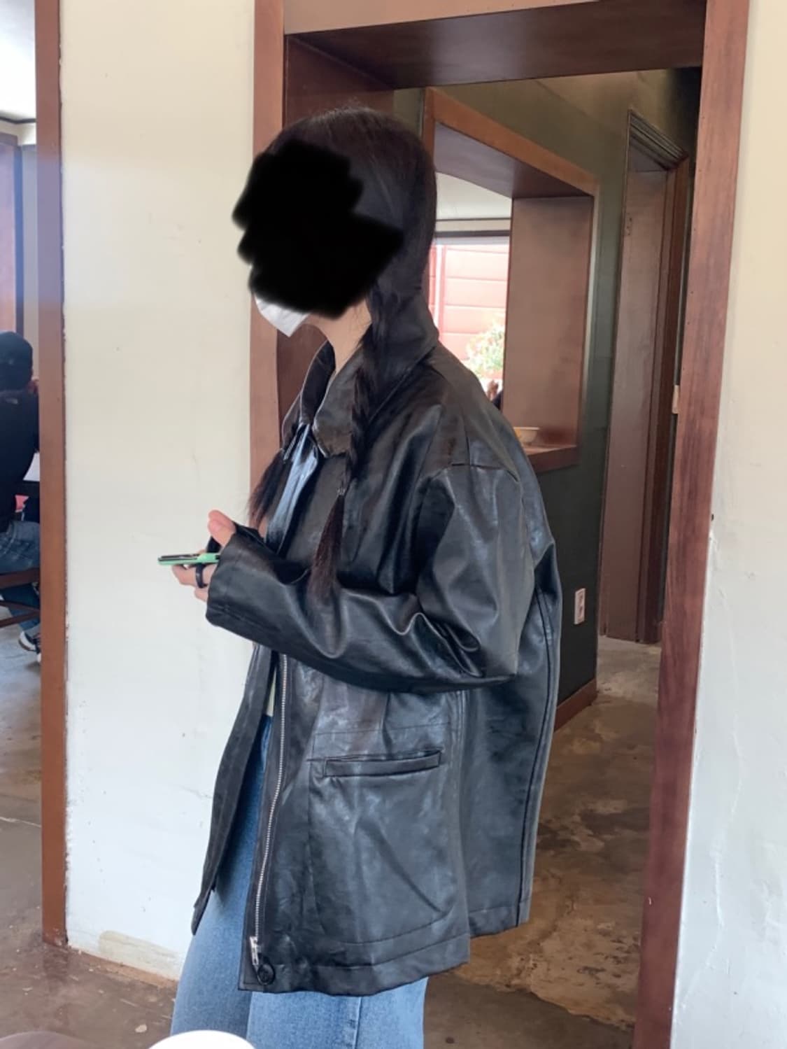 블랙레더 자켓 상품이미지2