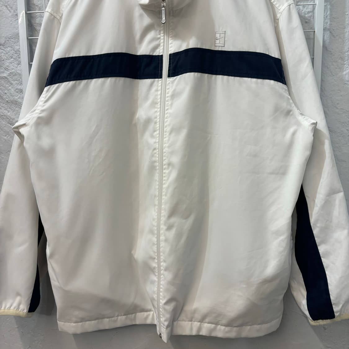 00s 나이키 올드스쿨 테니스 로고 화이트 바람막이 L 상품이미지4
