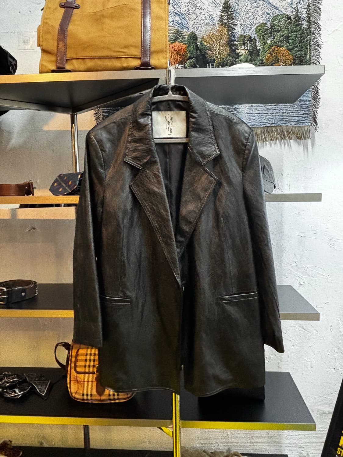 Material Lab 싱글 비건 레더 자켓   상품이미지3