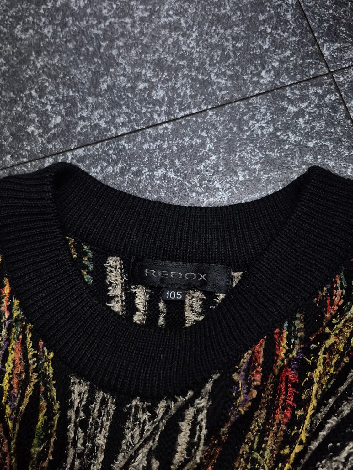 REDOX 레독스 빈티지 스트라이프 패턴 니트 남성 105사이즈 상품이미지4