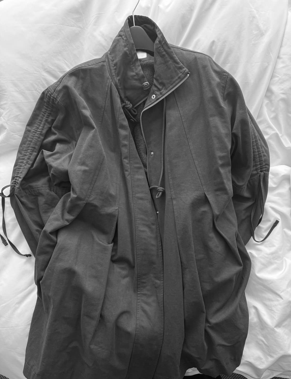 타입서비스 야상 플리스 롱 점퍼 차콜 상품이미지3