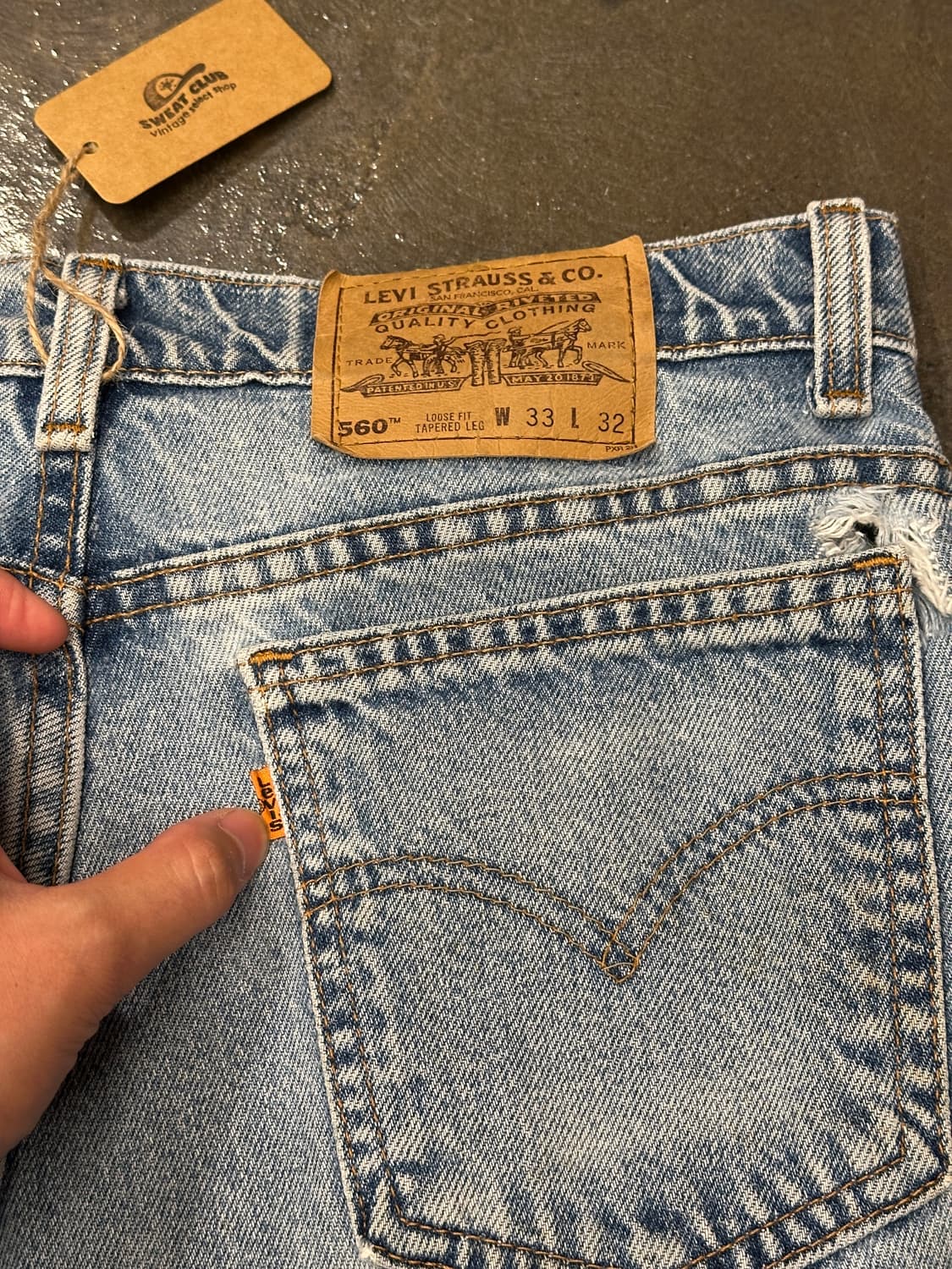 90s 리바이스 560 오렌지탭 made in usa W33 L32 상품이미지6