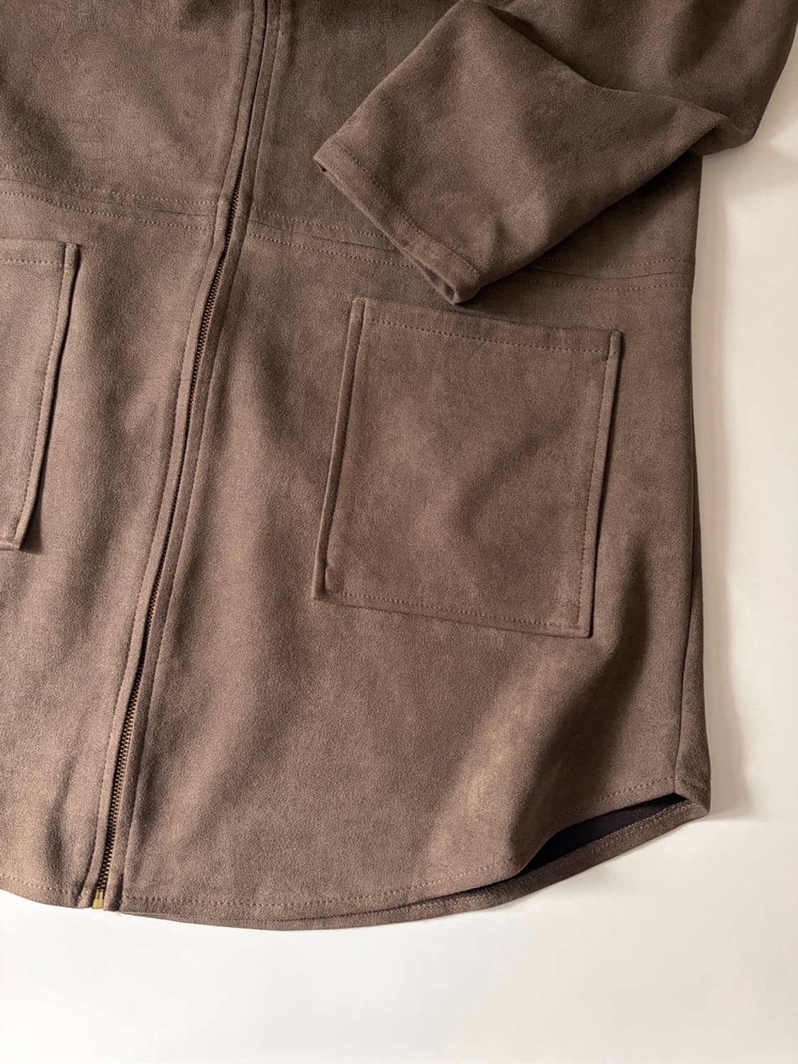 non collar suede zip-up jacket 상품이미지8