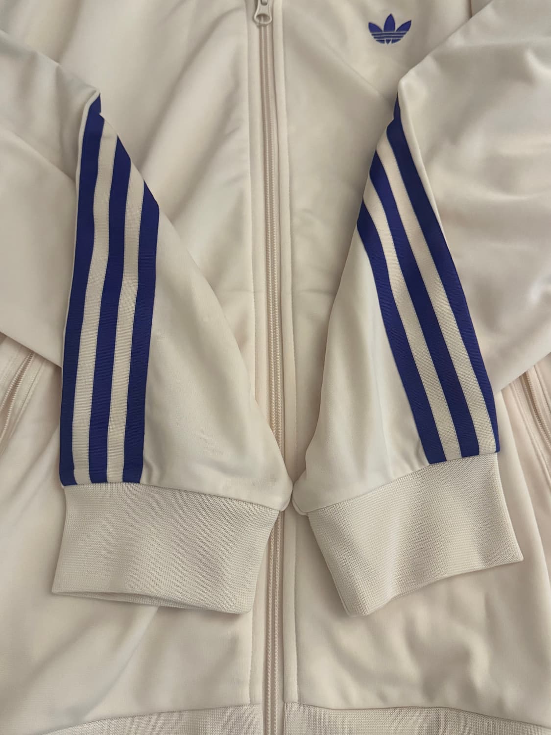 아디다스 베켄바우어 아이보리 퍼플 트랙탑 져지 니들스 S 상품이미지3