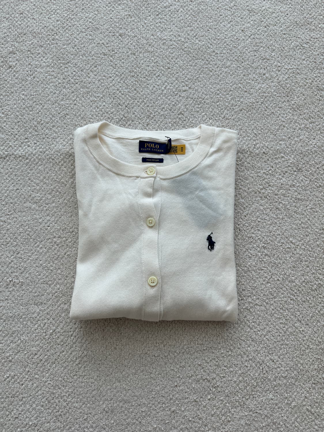 (새상품/정품) 폴로랄프로렌 피마코튼 가디건 (화이트) 상품이미지1