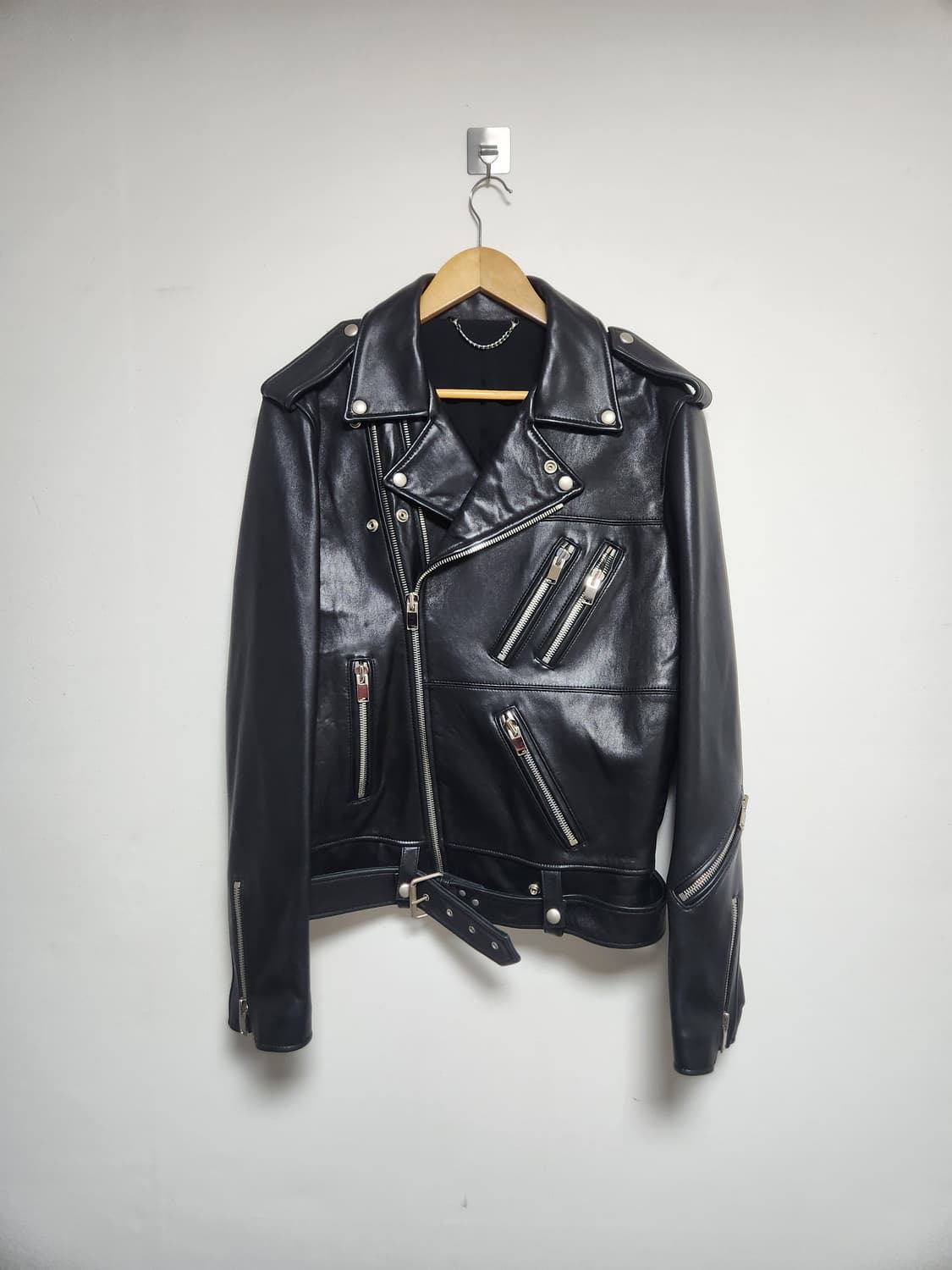 이탈리안레더 블랙 라이더 자켓  XL - J32 상품이미지1