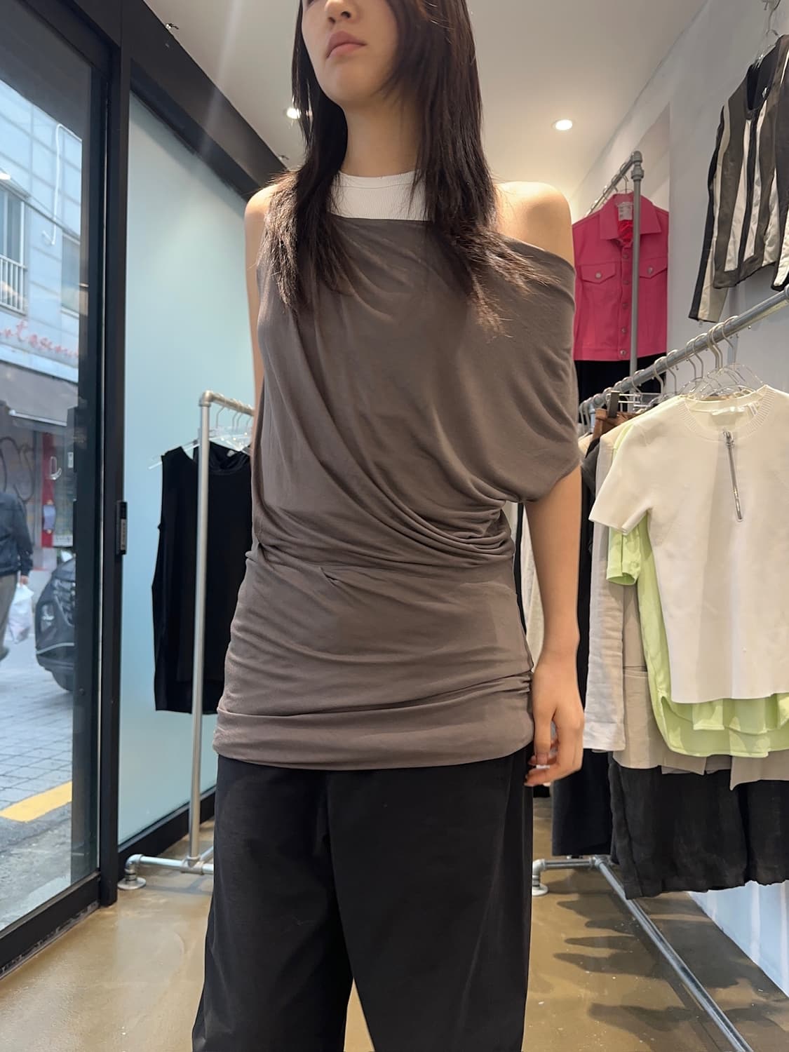 Helmut Lang Drape Midi Dress 상품이미지5
