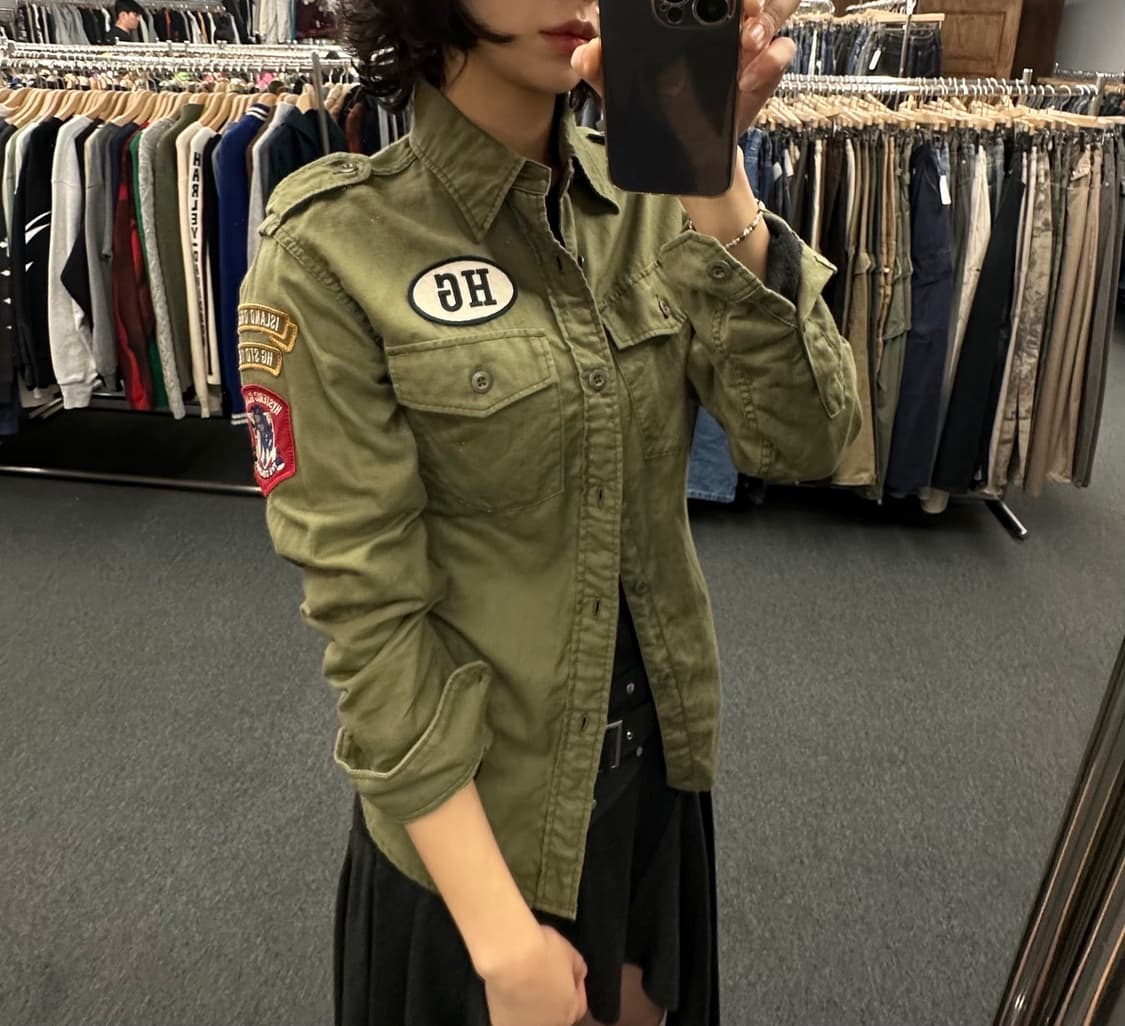 S) 히스테릭 글래머 패치 밀리터리 셔츠 상품이미지2