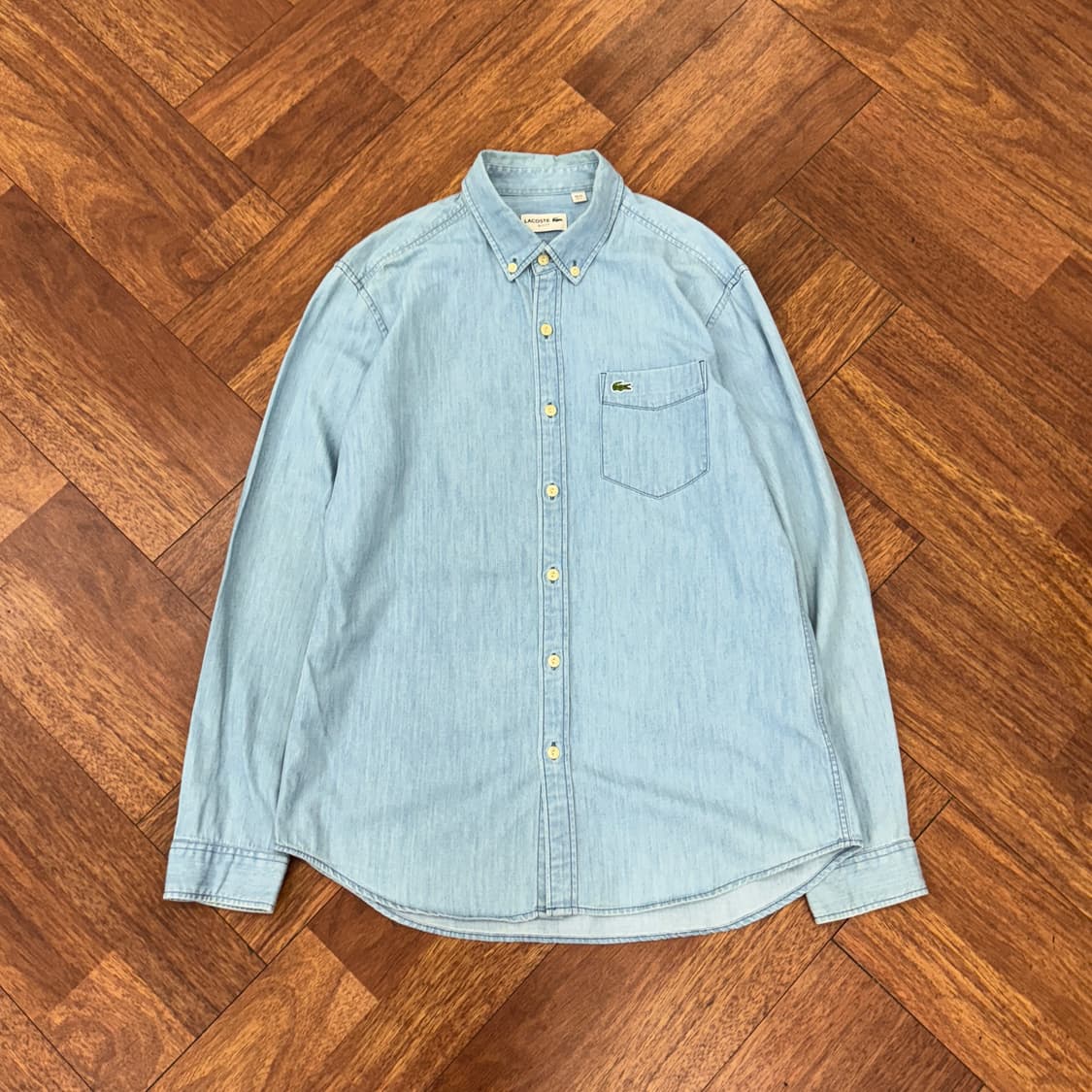 105 라코스테 슬림핏 데님 남방 셔츠  상품이미지1