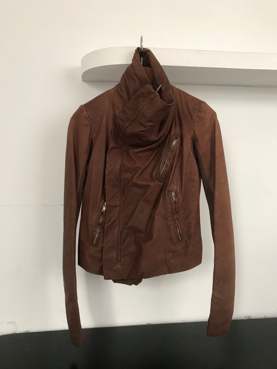 Rick Owens 2011 High Neck Leather Jacket 상품이미지10