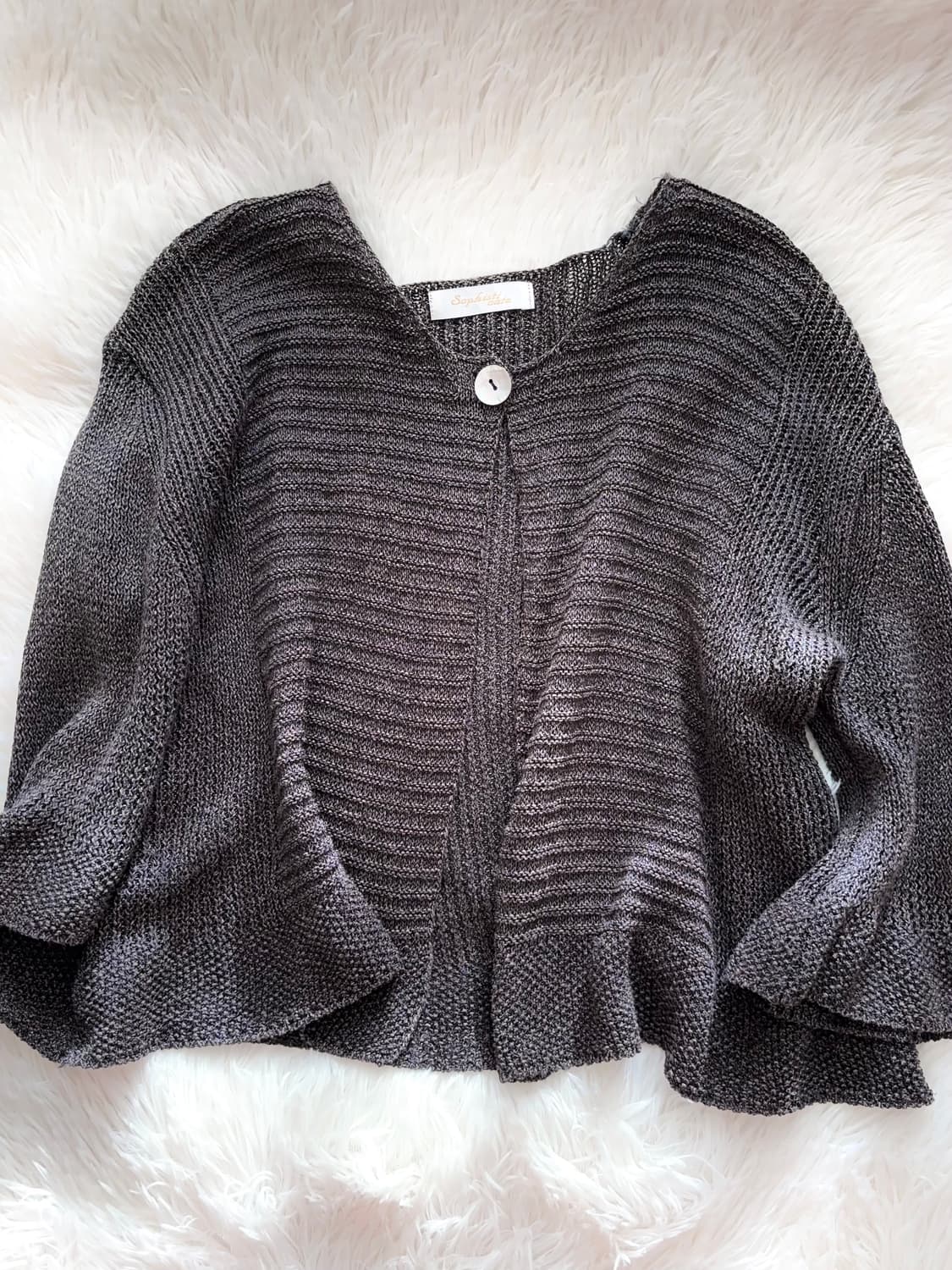 사와코 케이프 니트가디건 상품이미지2