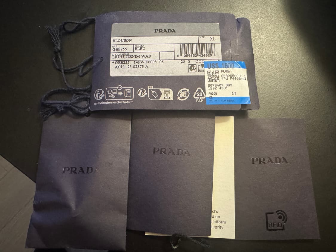 프라다 / 라이트 데님 블루종 자켓 /  XL 상품이미지10