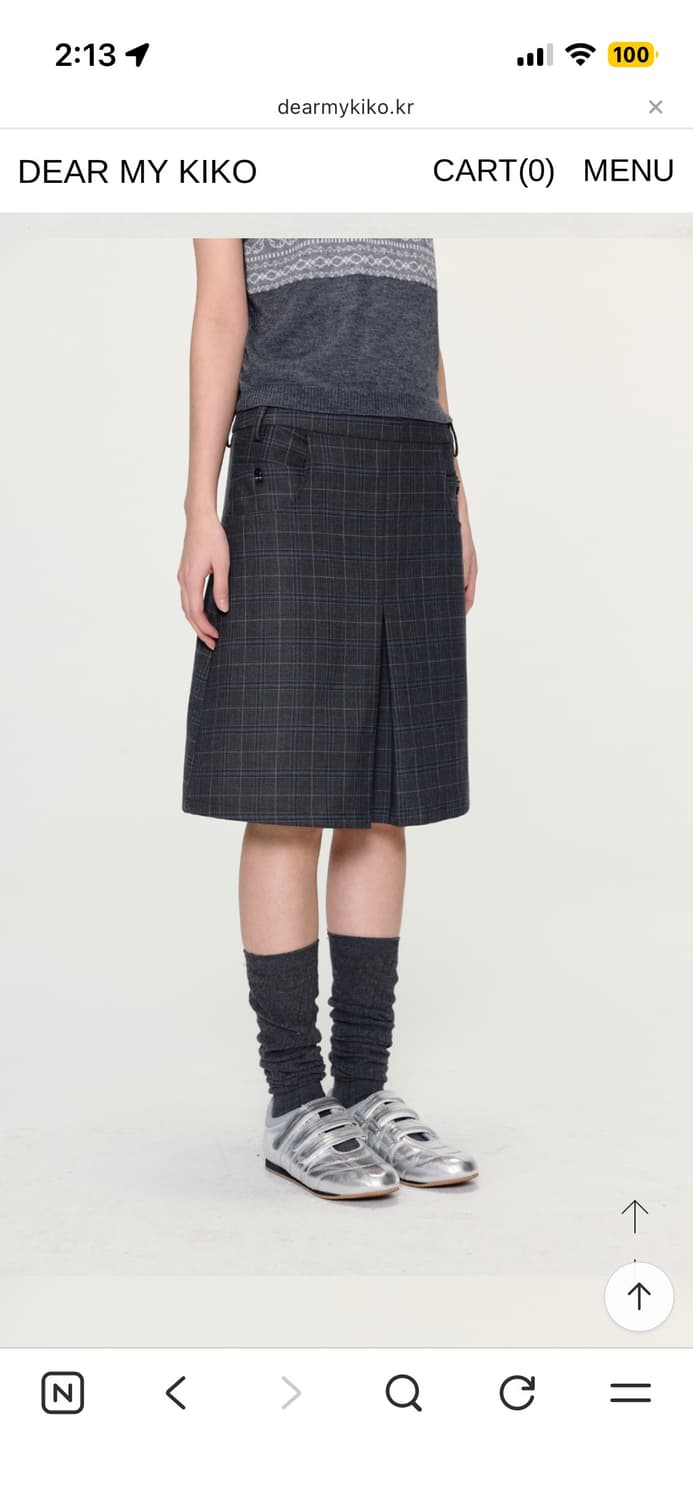 ( 원가10.6 ) 디얼마이키코 YAWHAT 체크 스커트 상품이미지3