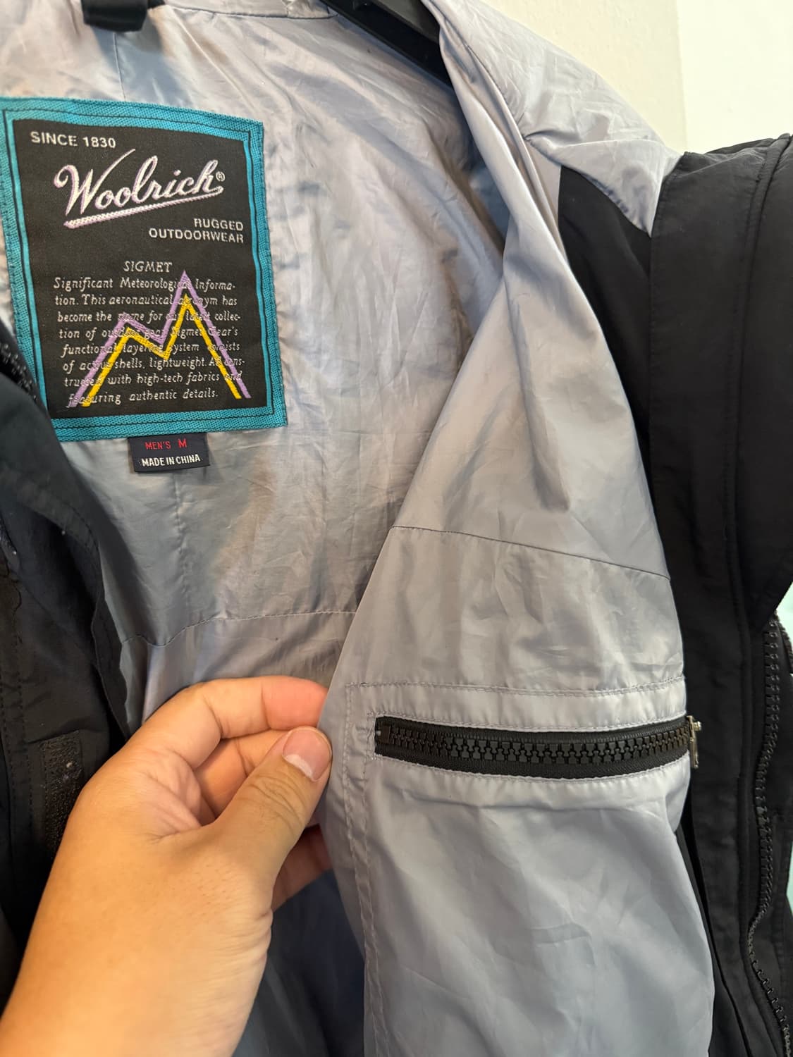90s Woolrich SIGMET Hood Shell Jacket 상품이미지4