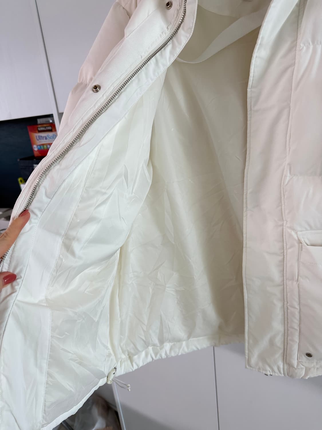 라코스테 패딩 화이트 M 상품이미지6