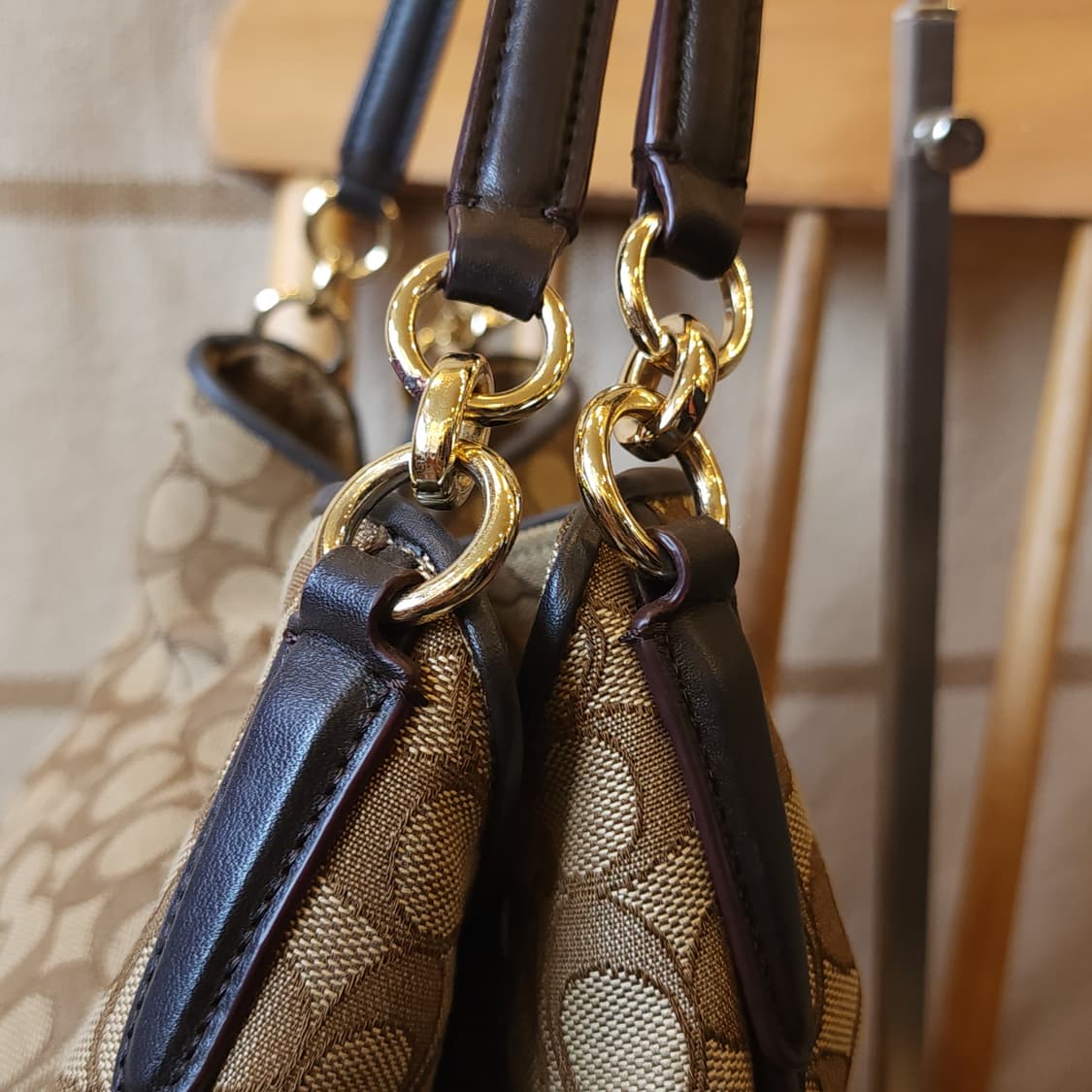 코치 시그니쳐 패턴 트윈 숄더백 쌍둥이 가방 상품이미지4