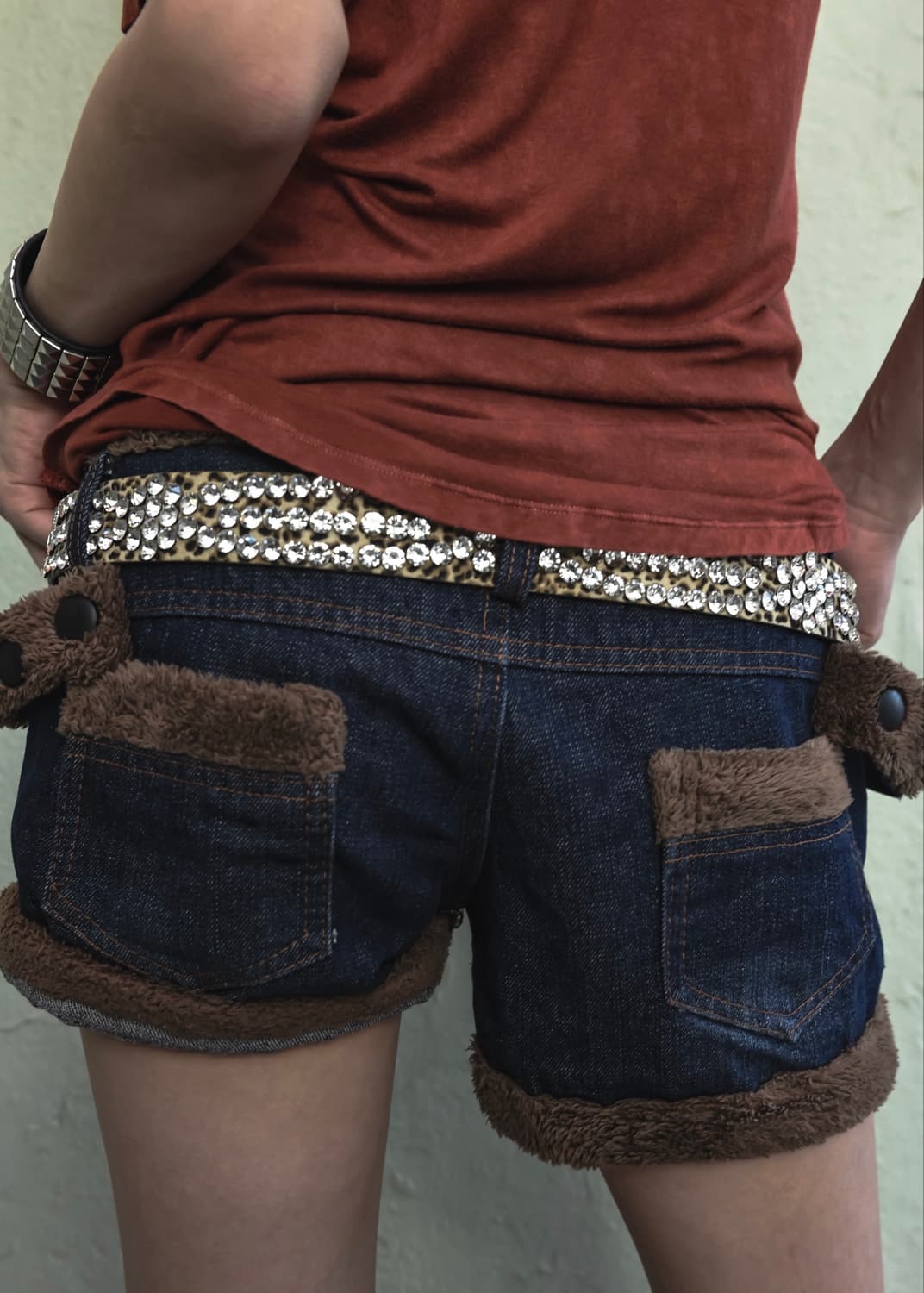 Leopard Beads Detail Belt 상품이미지3