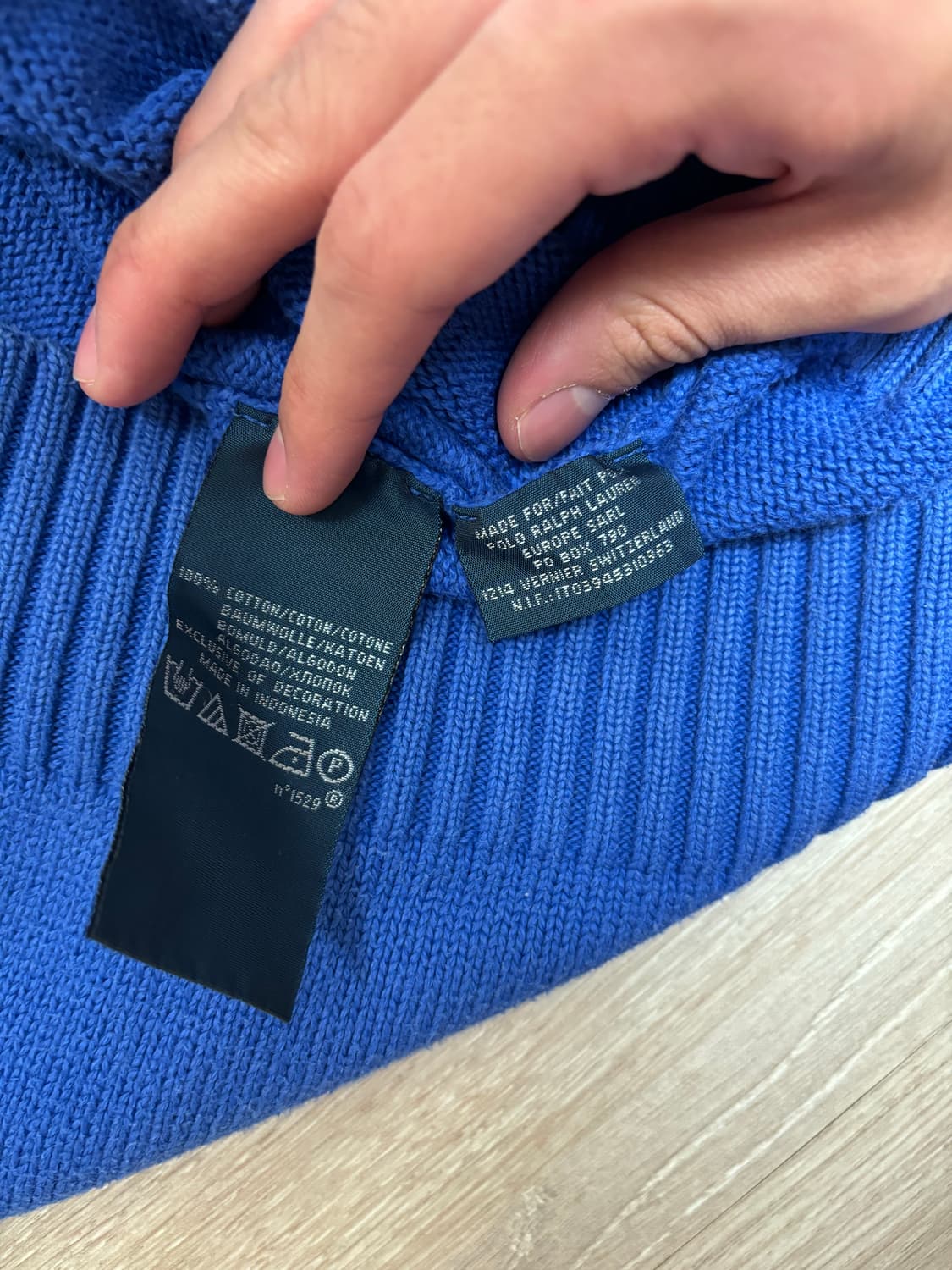 90s  폴로 랄프로렌 유럽판 코튼 니트 (100) 상품이미지4