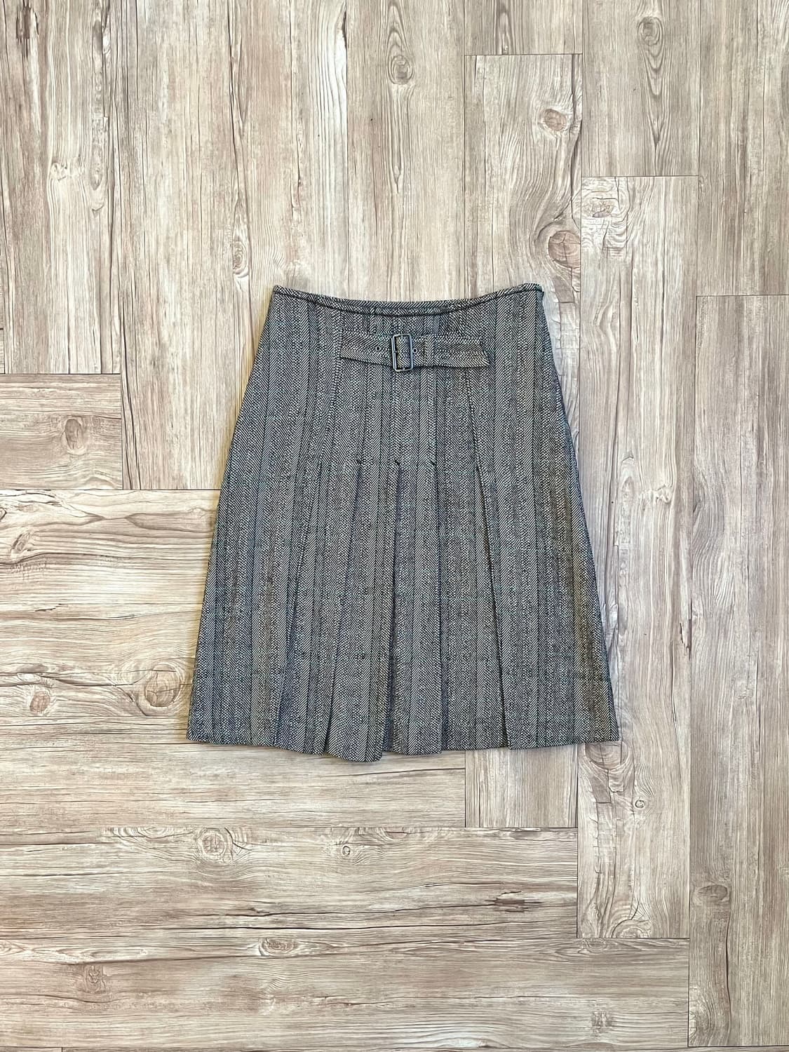 VOICEMAIL 신치백 헤링본 스커트 상품이미지1