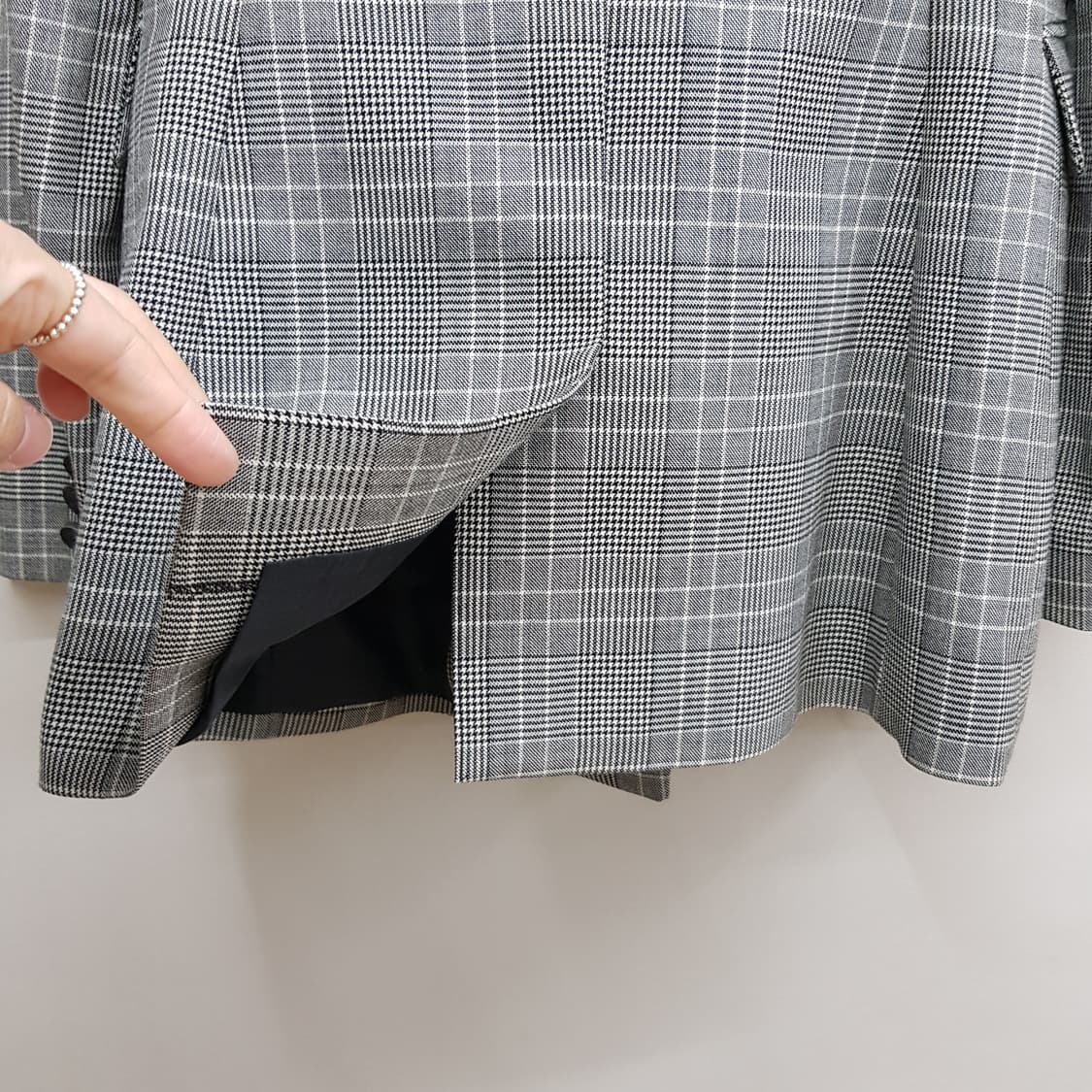 모조에스핀 클래식 체크 더블 블레이저 55사이즈 상품이미지5