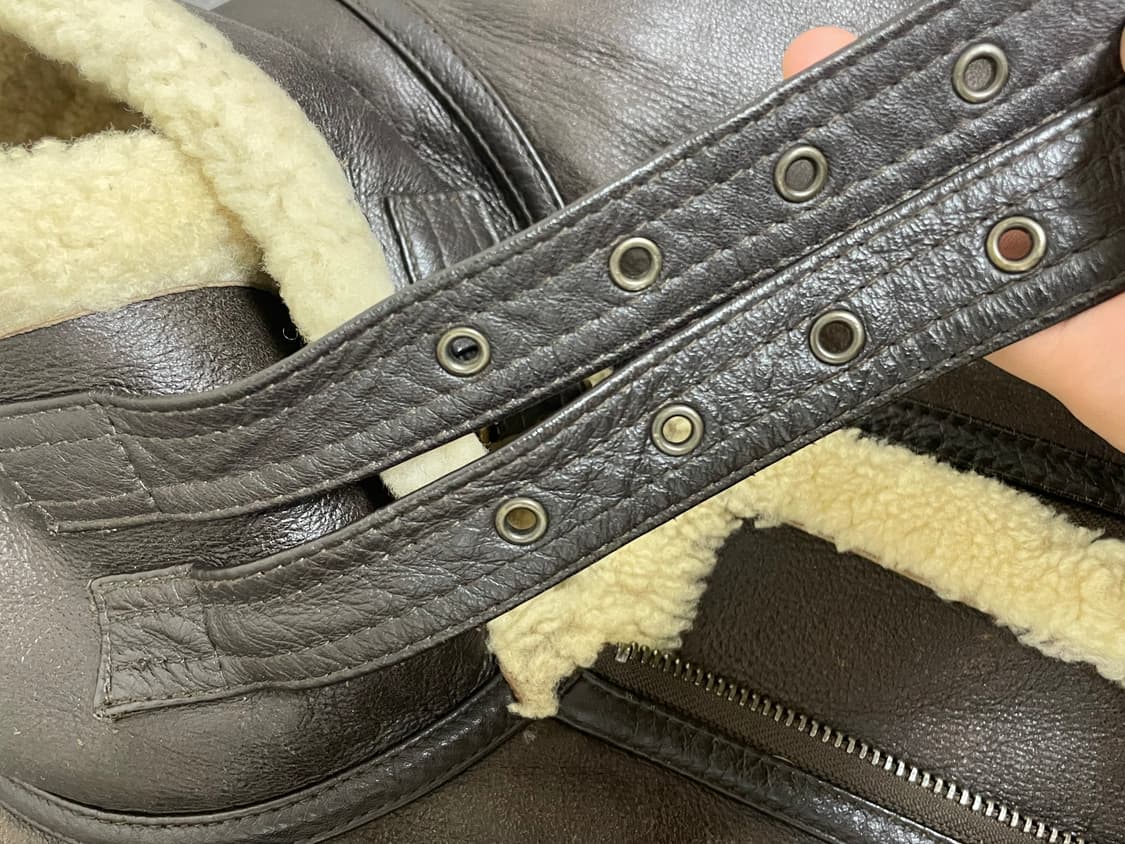 TRUGEN 데드스탁 리얼 램스킨 B-3 무톤 자켓, 무스탕 상품이미지7