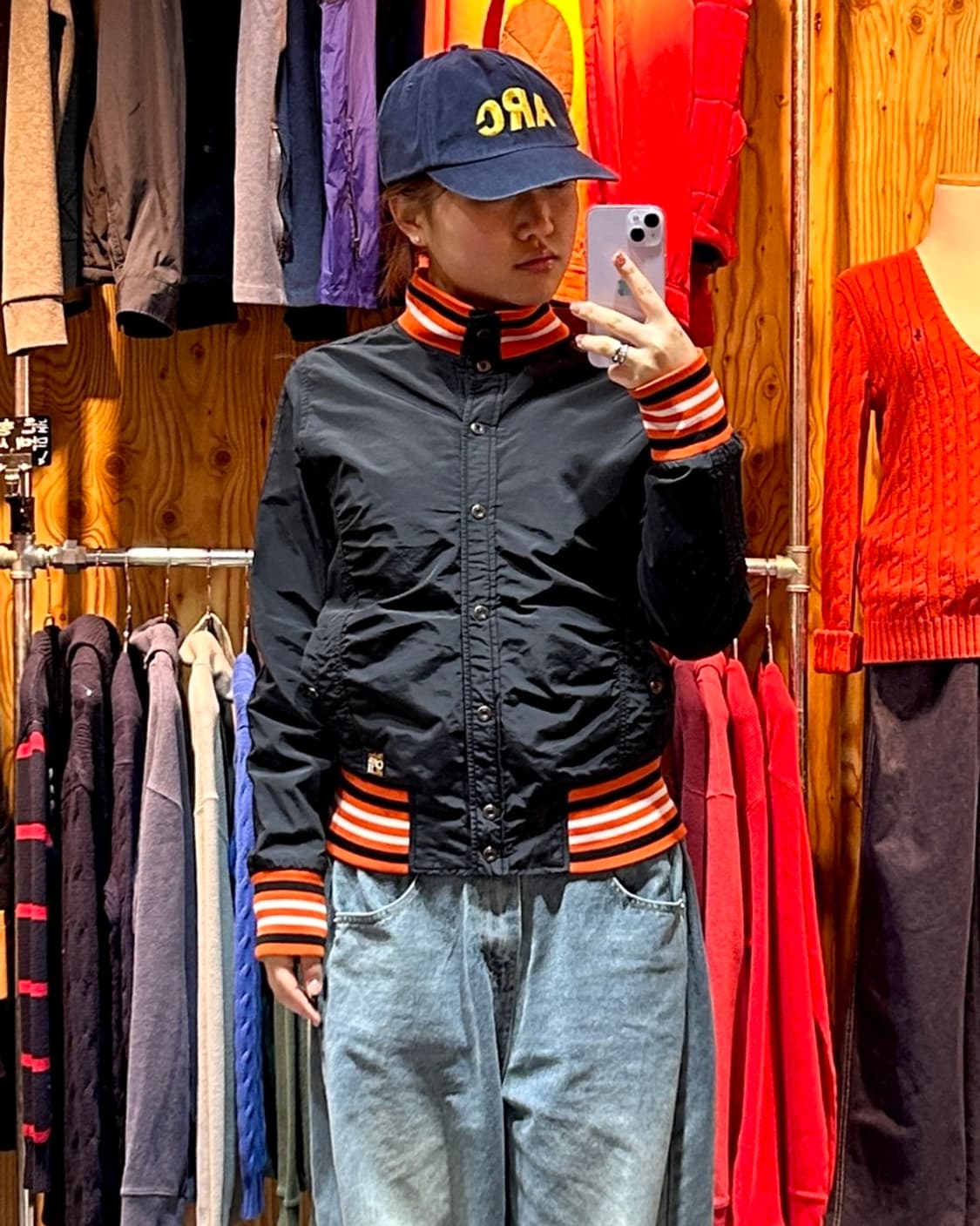 L FUBU 푸부 컬렉션 오렌지 라인 나일론 자켓 상품이미지1