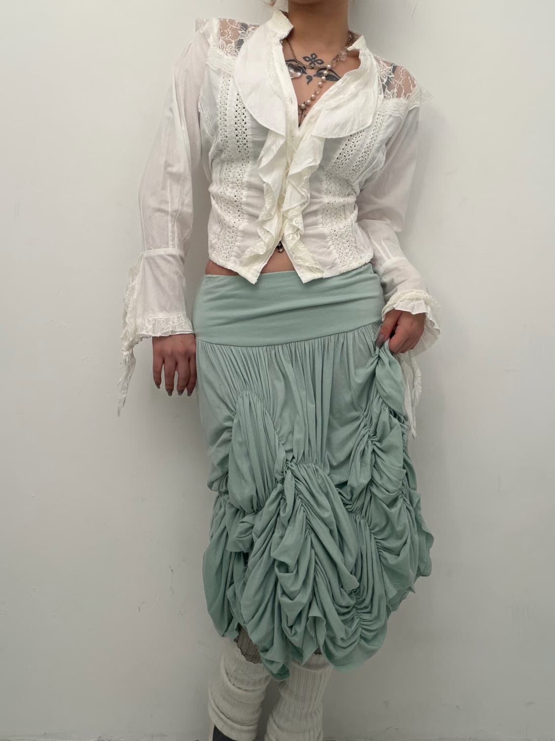 민트 셔링 원피스&스커트  상품이미지5