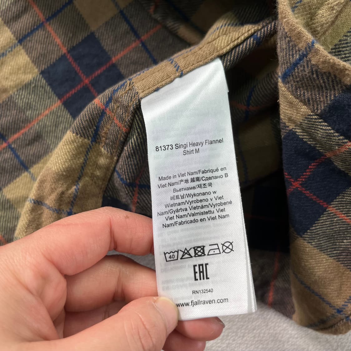 95 피엘라벤 싱기 헤비 플란넬 체크셔츠 상품이미지6