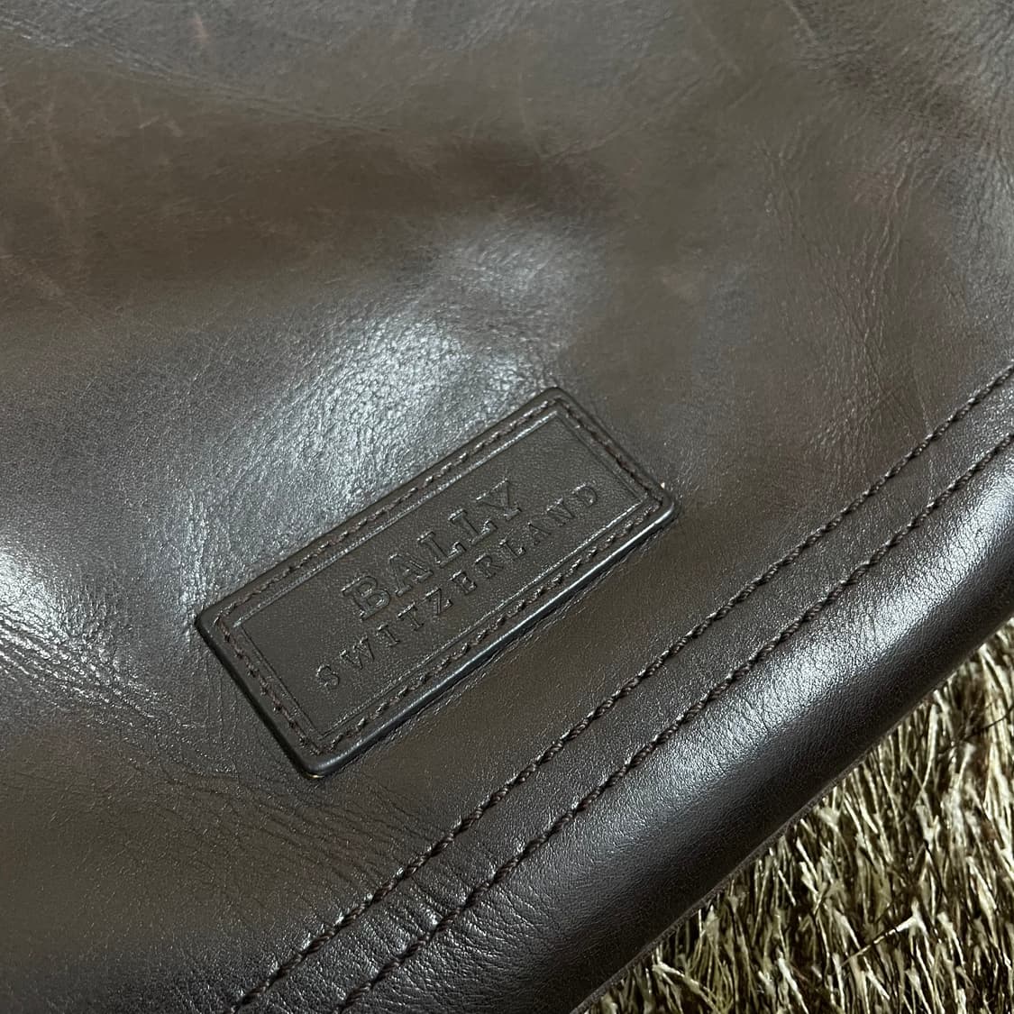 발리 Bally 브라운 레더 서류가방 토트 크로스백 상품이미지2
