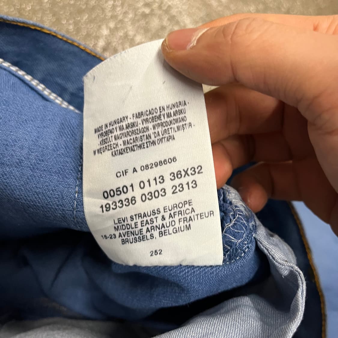 00s Levis501 컬러진 (35“) 상품이미지7