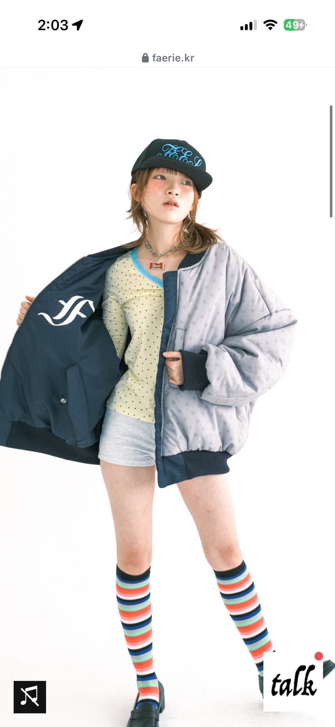 샵페어리 봄버자켓 네이비 상품이미지1