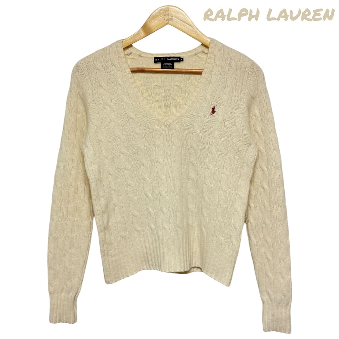 3775 랄프로렌 베이지 꽈베기 케이블니트 상품이미지1