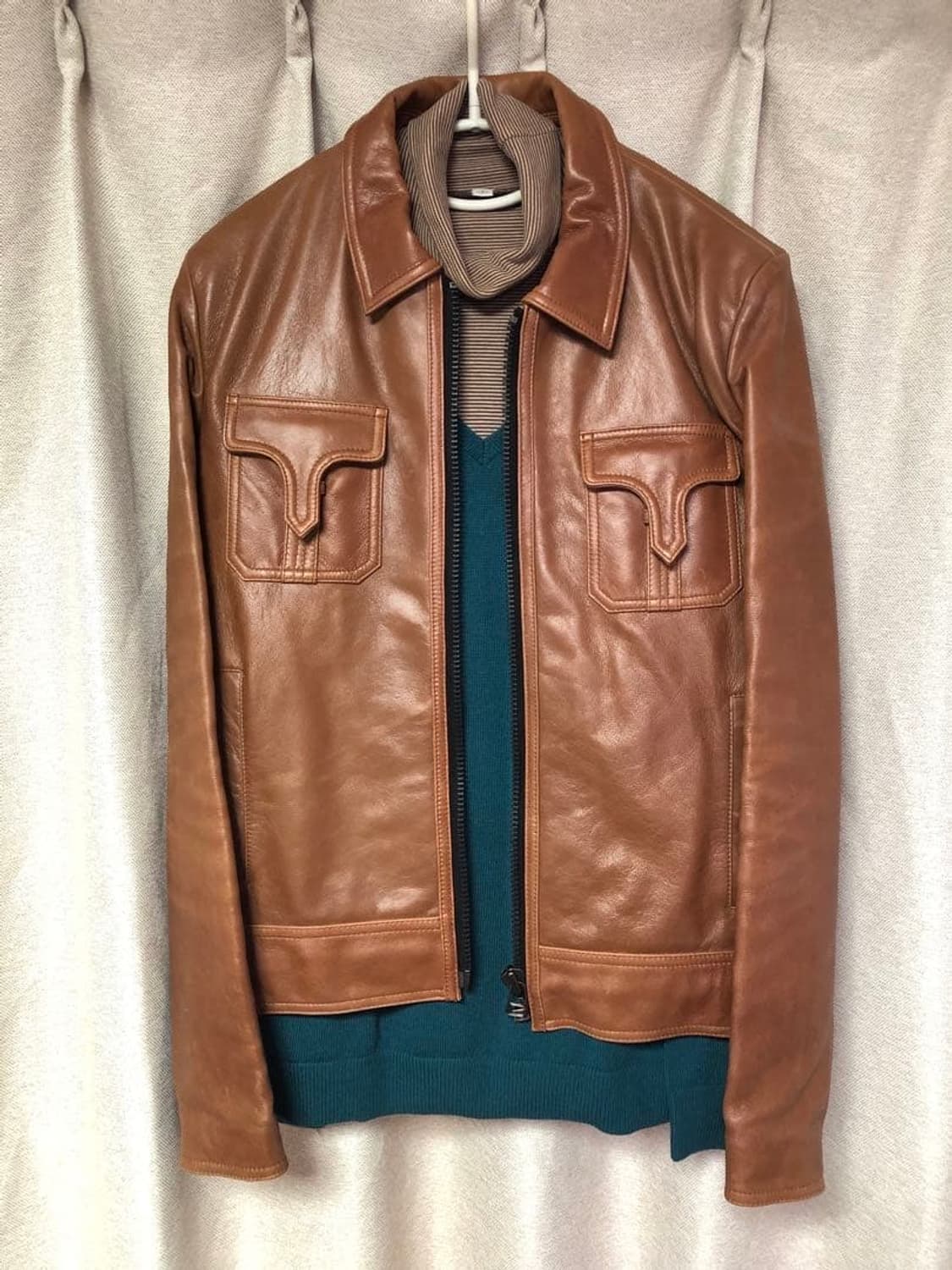 OSTENDE 디올옴므 05AW 램레더 재킷 브라운  상품이미지1