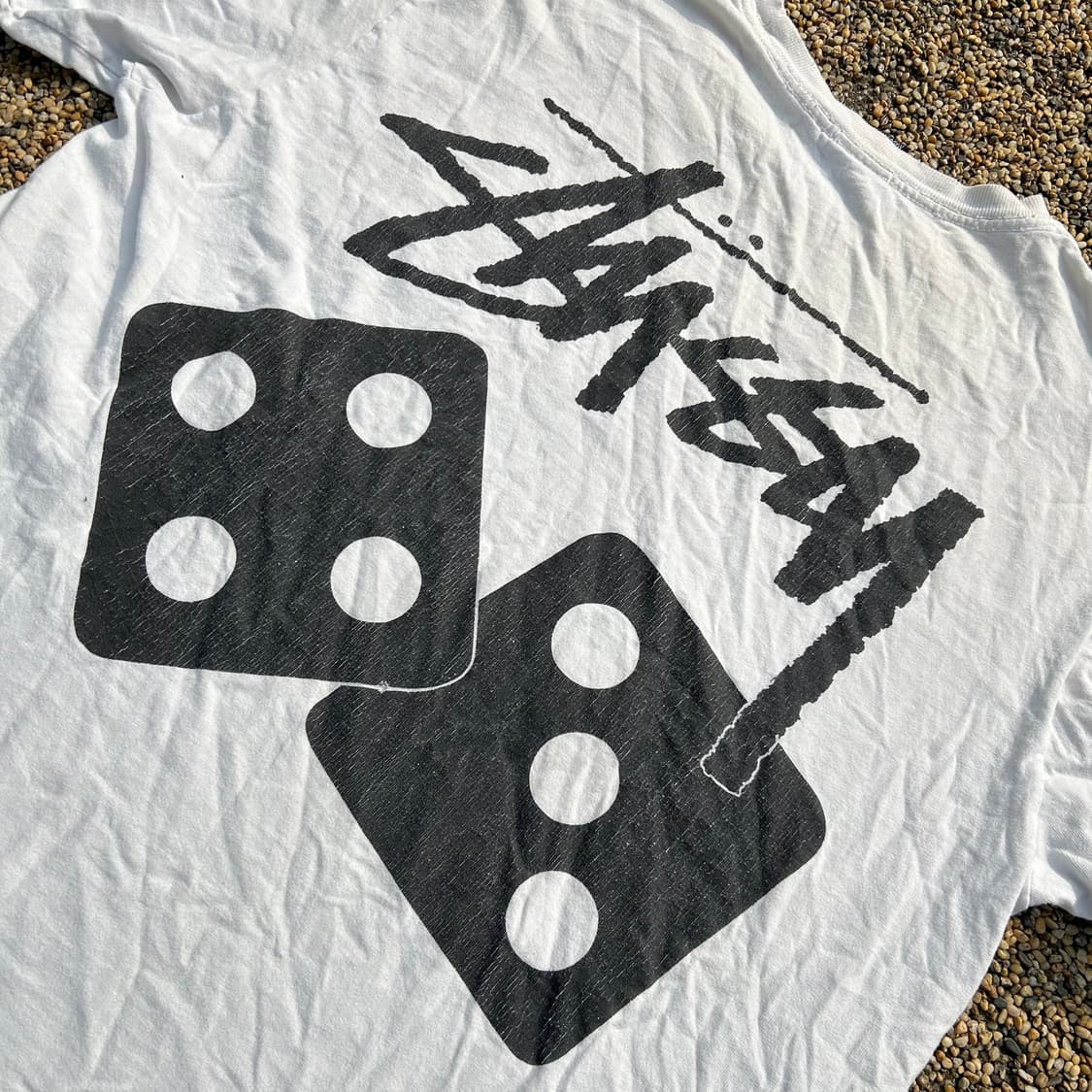 스투시(Stussy) 화이트 다이스 반팔티 상품이미지6