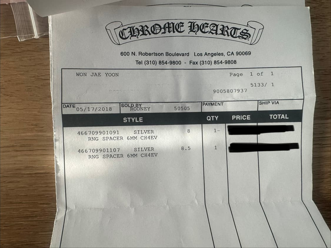 [8.5] 크롬하츠 포에버 링  실버 상품이미지2