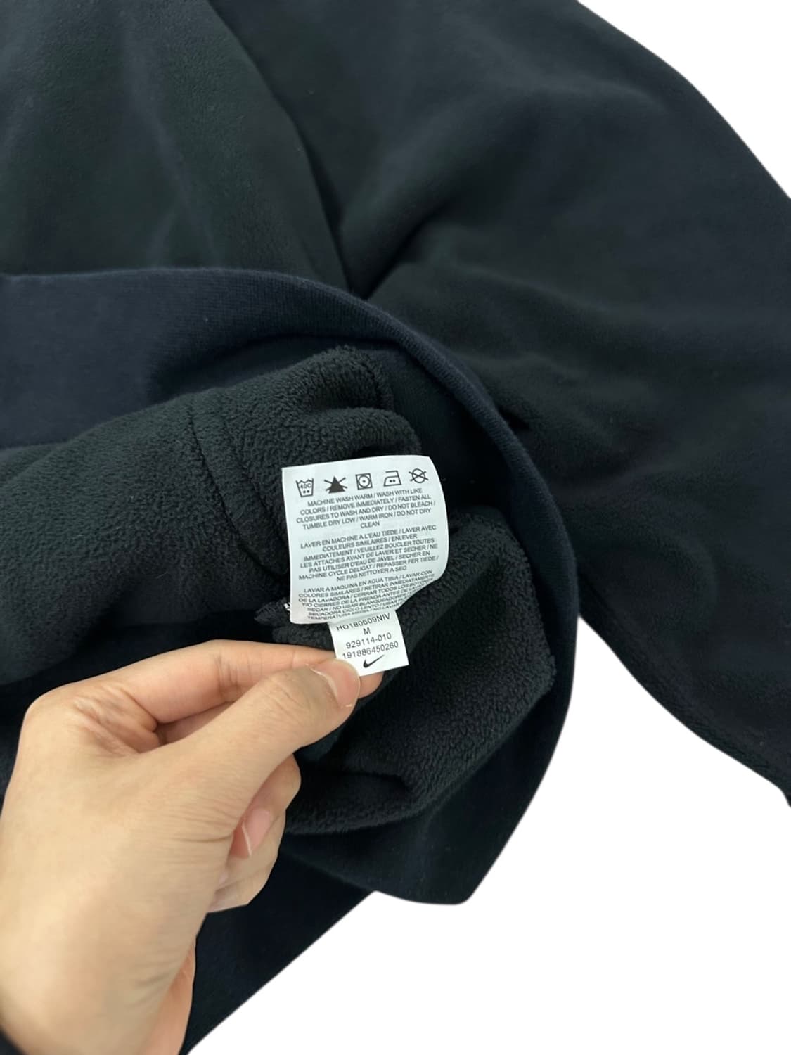 나이키 플리스 후리스 후드집업 블랙 (M) 상품이미지7