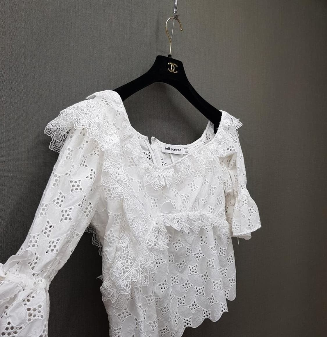 셀프포트레이트 레이스 브로더리 앙글레즈 블라우스 6사이즈 상품이미지3