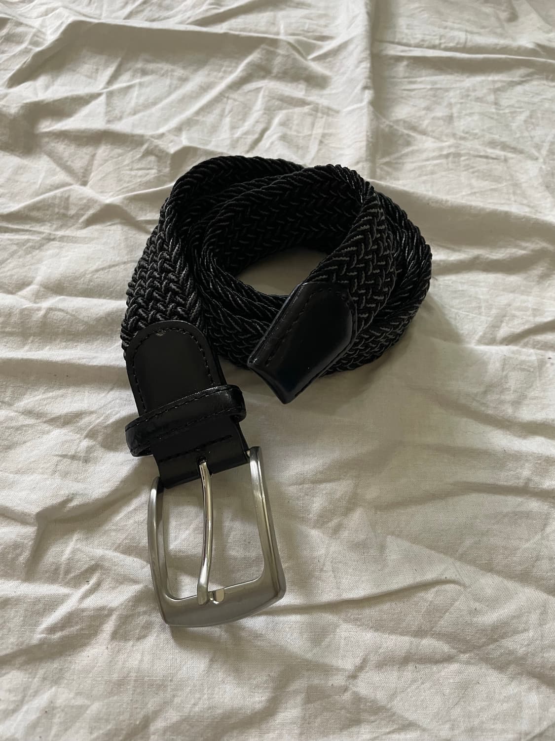 블랙 위빙 스트레치 벨트 상품이미지1