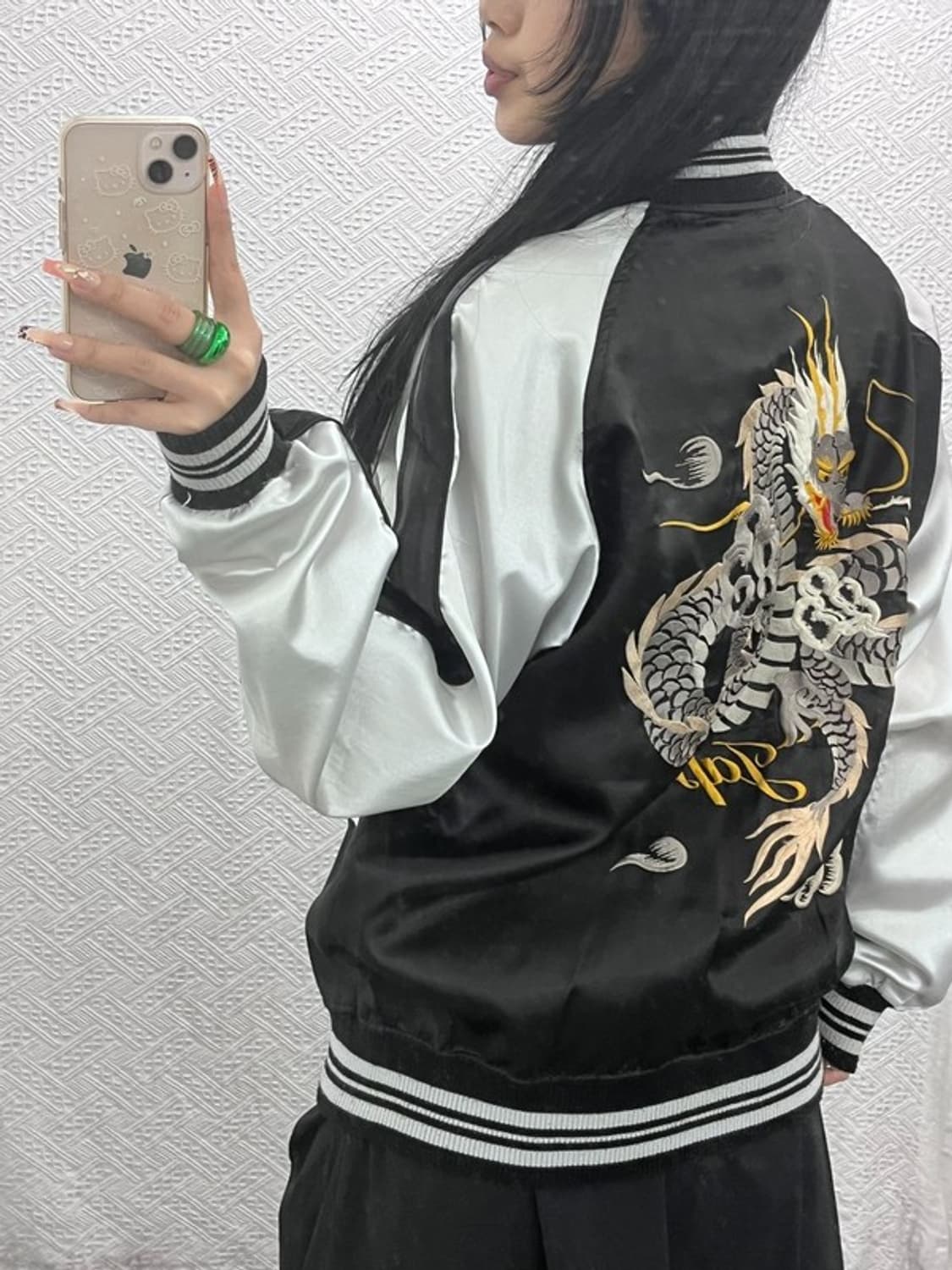 험버 올드스쿨 일본풍 스트릿 스카쟌 바시티자켓 F C08176 상품이미지1