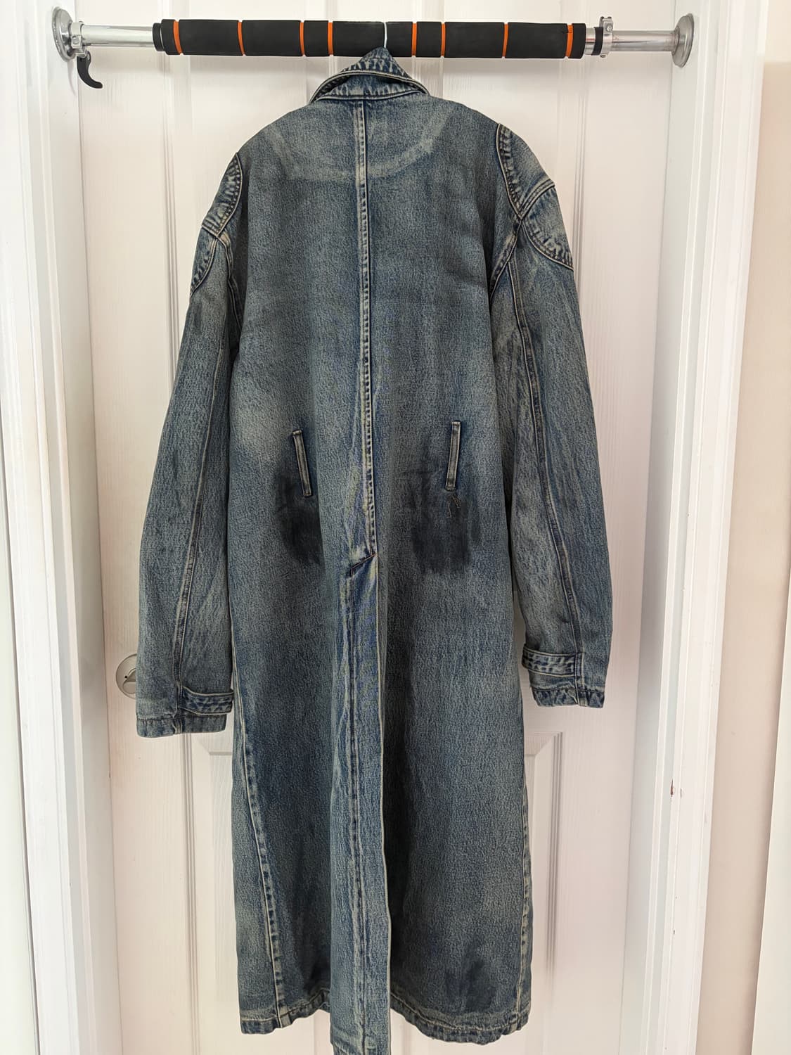 떠그클럽 데님 트렌치코트 상품이미지3