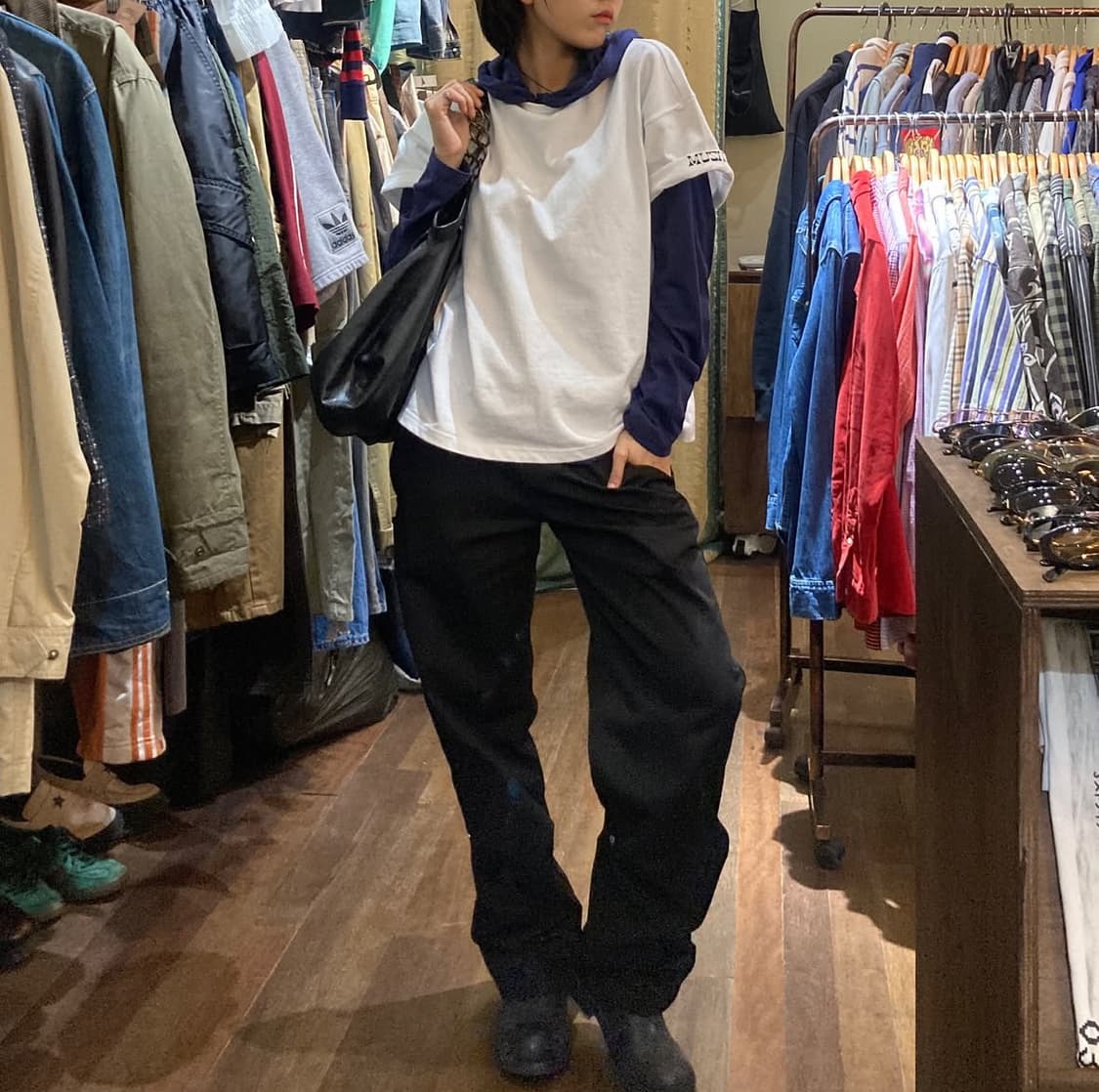 폴로 슬림 네이비 후드 상품이미지1