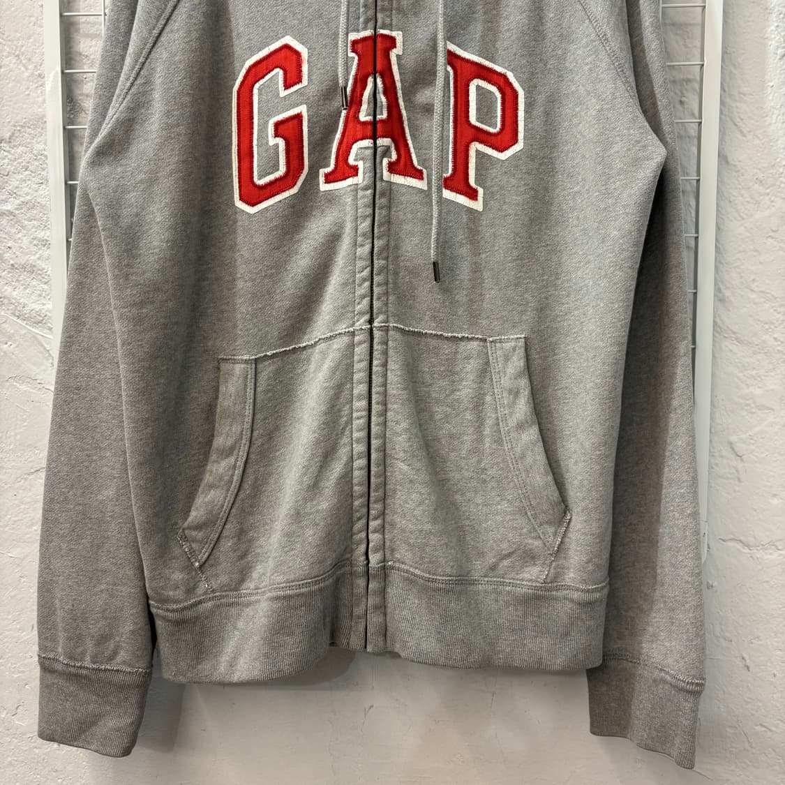 GAP 갭 y2k 그레이 후드집업 M 상품이미지4