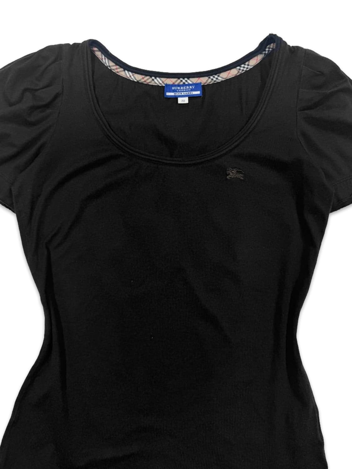 빈티지 Burberry blue label 블랙 티셔츠 상품이미지3