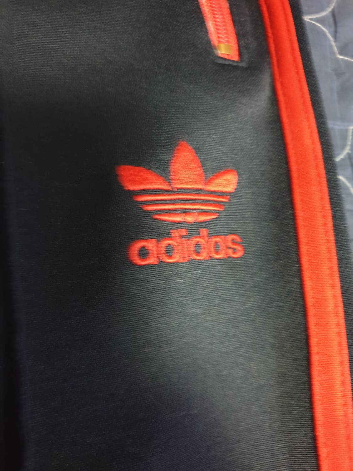 (빈티지) 아디다스 파이어버드 트랙팬츠 네이비 레드 (L) 상품이미지2